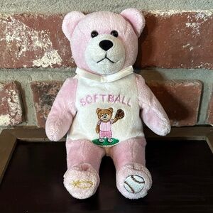 Vintage Holy Bears Softball Teddy Bear Plush Toy 9” Collectible